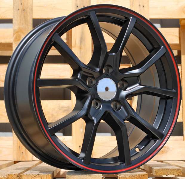 aluvanteet JIL Wheels B5253BlackHalfMatt+RedLip(BLHMRL)RACIN(R)