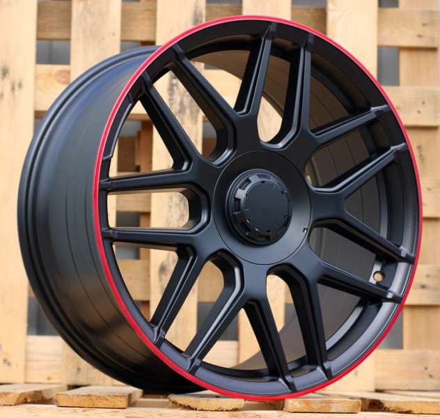 aluvanteet JIL Wheels B5318(IN7040)BlackMatt+RedLip(BMRL)MER(P2)